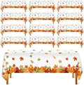 Unittype 12 Pcs Fall Maple Leaf Tablecloth Disposable Plastic