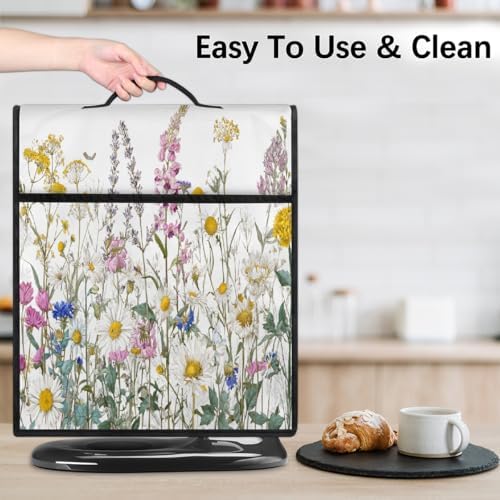Spring Flowers Kitchen Aid Covers Foldable Washable Stand Mixer Dust Cover