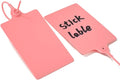 100 Plastic Tags: Big Waterproof Writable Label Ties with One Marker Pen (Pink)