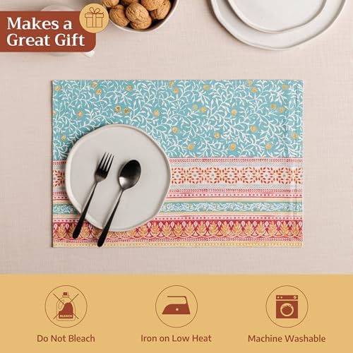 Maison d' Hermine Placemats Set of 4 Reusable 100% Cotton (13"x19")