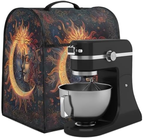 Moon Flowers Kitchen Aid Covers Foldable Washable Stand Mixer Dust Cover