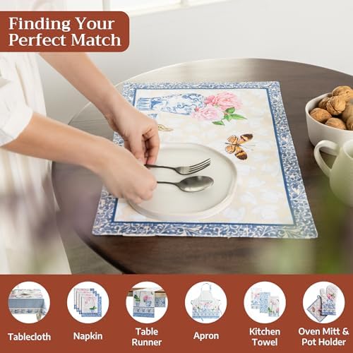 Maison d' Hermine Placemats Set of 4 Reusable 100% Cotton (13"x19")