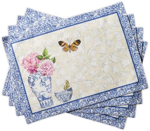 Maison d' Hermine Placemats Set of 4 Reusable 100% Cotton (13"x19")