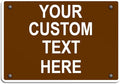 Aluminum Weatherproof Metal Sign Multiple Sizes Custom Personalized Text Here Brown White Recreational Horizontal Street Signs 10x7Inches