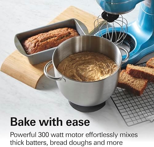 Hamilton Beach 4 Qt Electric Stand Mixer With 7 Speeds, Easy-Carry Handle