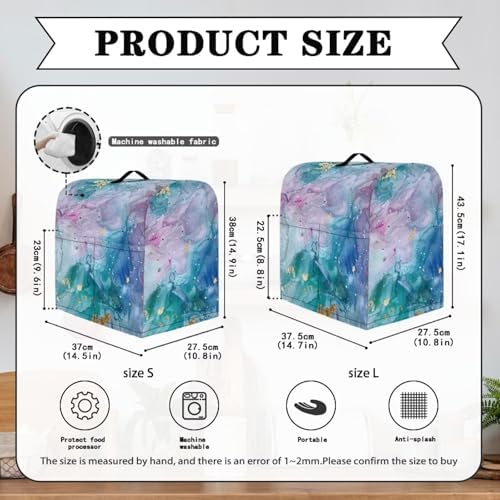 Marble Design Stand Mixer Cover for Kitchen Decor Waterproof Mixer Dust Cover Fits All Tilt Head & Bowl Lift Models Kitchen Aid Mixer Covers Protector