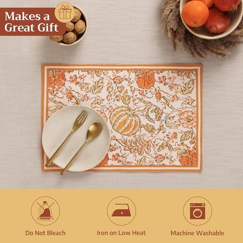 Maison d' Hermine Placemats Set of 4 Reusable 100% Cotton (13"x19")