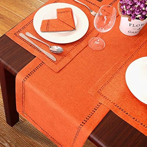 Grelucgo Small Short Thanksgiving Holidays Fall Autumn Orange Table Runner Or Dresser Scarf (14 x 48 Inch)