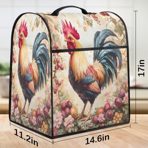 Rooster Animal Kitchen Aid Covers Foldable Washable Stand Mixer Dust Cover