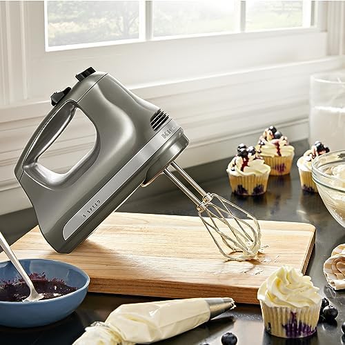 KitchenAid 5 Ultra Power Speed Hand Mixer, KHM512, Contour Silver