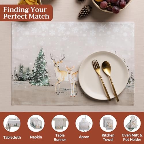 Maison d' Hermine Placemats Set of 4 Reusable 100% Cotton (13"x19")