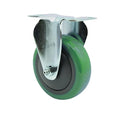 Service Caster Brand Replacement Caster for Uline Caster H-7448R - Stainless Steel Rigid Top Plate Caster with 4 Inch Green Polyurethane Wheel - Fits Carts and Platform Trucks H-3352