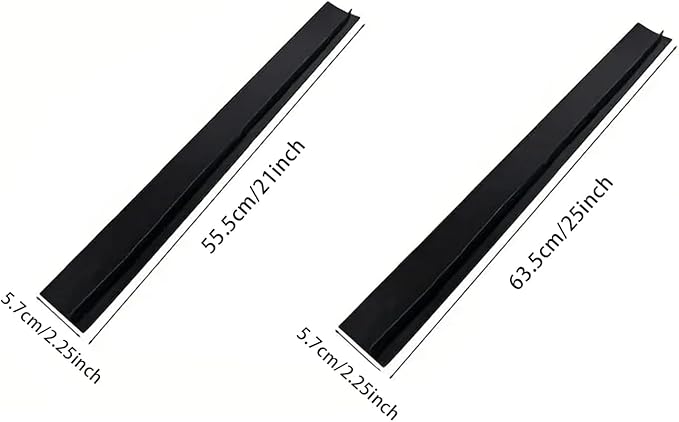 Silicone Stove Gap Covers (2 Pack), Stove Gap Guard, Heat Resistant Oven Gap Filler, Easy Clean,25 Inches, Black