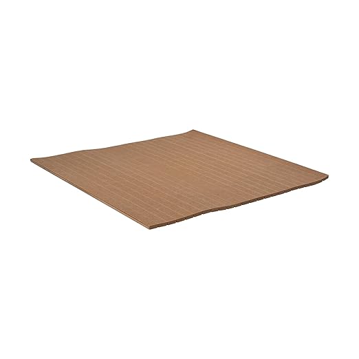 4ft x 4ft Unfinished Red Oak Veneer Tambour Wall Panel with 1/2" 30-Degree Groove Slats, Flexible & Easy to Customize