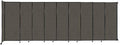 Wall-Mounted Sliding StraightWall Room Divider | Adjustable Widths | Locking Wheels | Room Separator | Up to 19'9" Wide x 6'10" Tall Mocha Fabric Panels