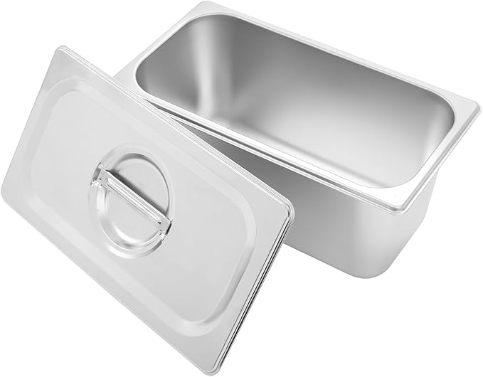 6-Pan Countertop Food Warmer Electric Steam Table for Buffet Commercial Stainless Steel Buffet Steam with 6 Stainless Steel Covers 110V 850W 6.7L Large Capacity (6 Pan/6.7L)