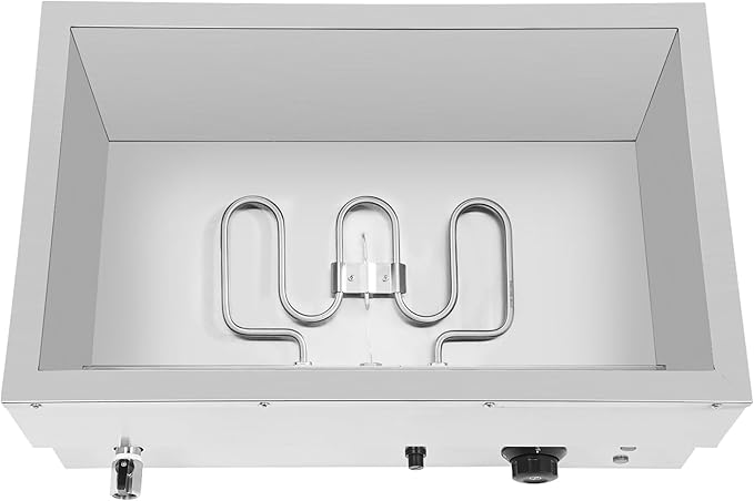 Commercial Food Warmer Stainless Steel Bain Marie Buffet Food Warmer Steam Table Electric Countertop Steam Table Container with 86-185°F Temp Control for Catering Restaurants (5 Pans)