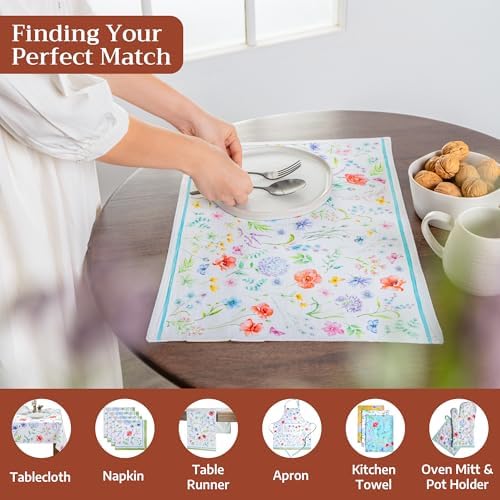 Maison d' Hermine Placemats Set of 4 Reusable 100% Cotton (13"x19")
