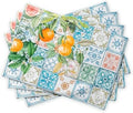 Maison d' Hermine Placemats Set of 4 Reusable 100% Cotton (13"x19")