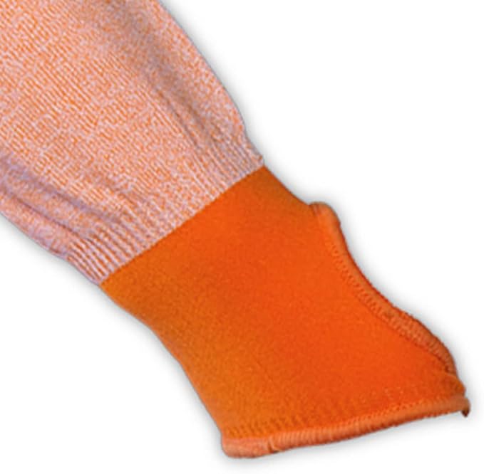 MAGID M-GARD DX Technology ANSI A4 Cut-Resistant Arm Sleeve with Thumb Slot, 6 Pair, 22” Length, Orange