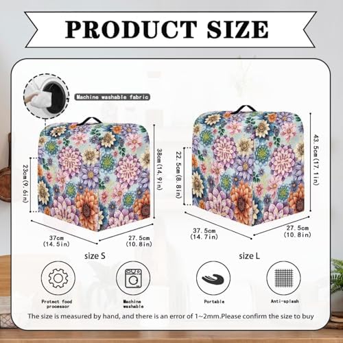 Stand Mixer Covers Boho Floral Print Dust Mixer Covers for Stand Mixer Kitchen Counter Mixer Parts & Accessories Decor for Kitchen Kid Mixer Cover