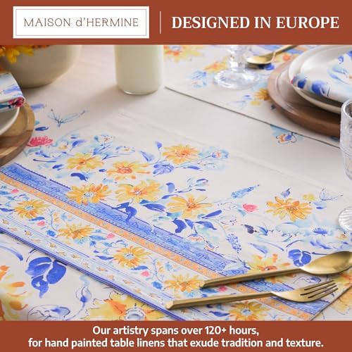 Maison d' Hermine Placemats Set of 4 Reusable 100% Cotton (13"x19")