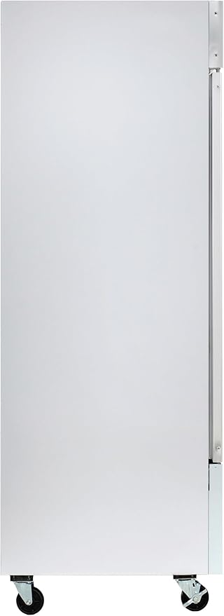 Kratos Commercial Three Door Merchandising Freezer, Large Glass Door White Mobile Display Freezer for Markets and Stores, 78" Wide, LED Lighting, 115V (67K-229)