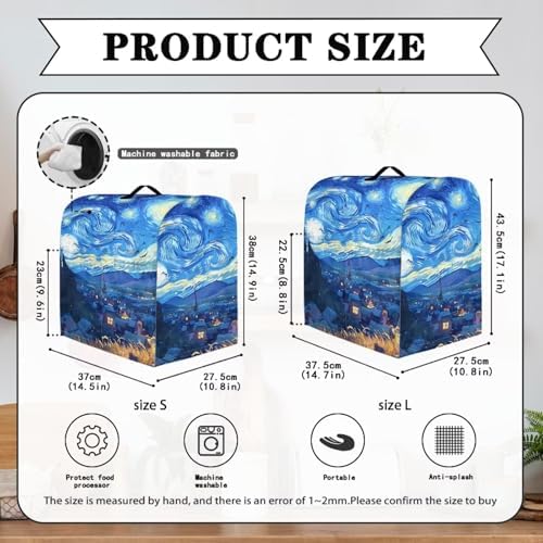 Starry Night Stand Mixer Covers Kitchen Appliance Dust Covers Decoration Kitchen Aid Mixer Covers 4.5-5 Quart Kitchen Aid Stand Mixer Dust Proof Cover Blue