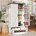 kepptory Farmhouse Kitchen Pantry Storage Cabinet with Door Shelves