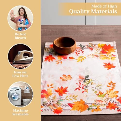 Maison d' Hermine Placemats Set of 4 Reusable 100% Cotton (13"x19")