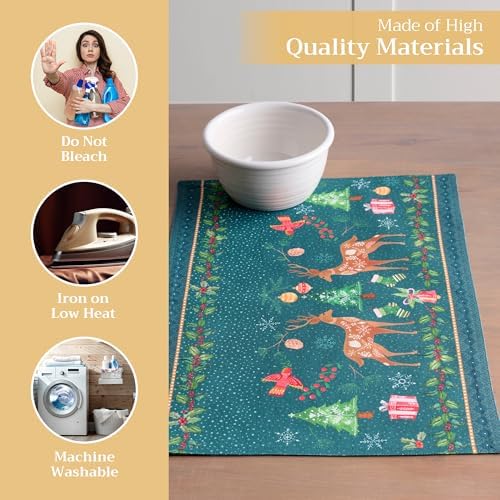 Maison d' Hermine Placemats Set of 4 Reusable 100% Cotton (13"x19")