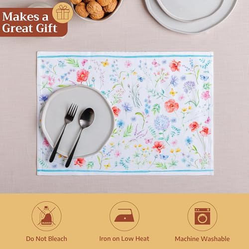 Maison d' Hermine Placemats Set of 4 Reusable 100% Cotton (13"x19")