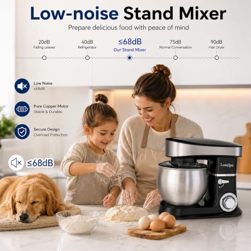 Household Stand Mixer, 7QT Kitchen Electric Mixer for Home Baking