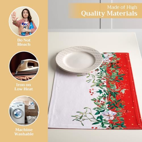 Maison d' Hermine Placemats Set of 4 Reusable 100% Cotton (13"x19")