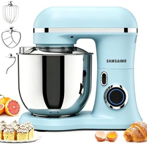 Stand Mixer, 6.5QT Tilt-Head Electric Kitchen Mixer 660W, 10-Speed Household food mixer with 304 Stainless Steel Bowl, Bread Cake Mixer include Dishwasher Safe Dough Hook, Beater and Whisk