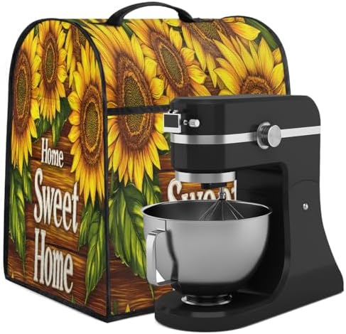 Sunflowers Wood Kitchen Aid Covers Foldable Washable Stand Mixer Dust Cover