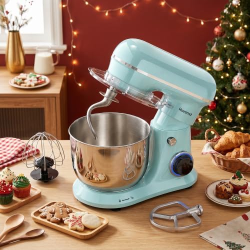 Honinst 4QT Electric Stand Mixer, 10-Speed Tilt-Head Compact Kitchen Mixer