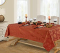 Newbridge Thanksgiving Damask Tablecloth Rust Gold 60 x 84 Inch Rectangle