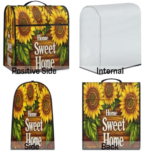 Sunflowers Wood Kitchen Aid Covers Foldable Washable Stand Mixer Dust Cover