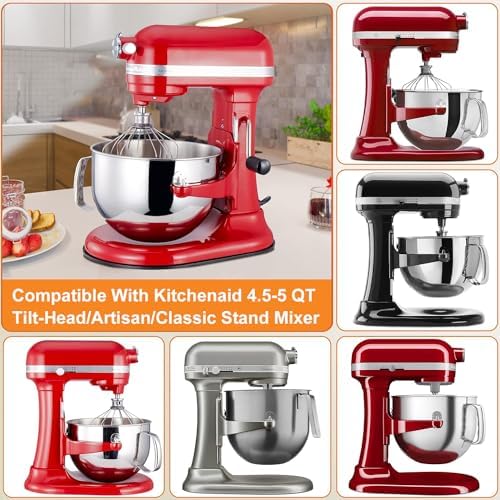 Sliding Mat for Kitchenaid Mixer, Kitchen Appliance Slide Mats Pads, Slide Tray Mixer Mover Slider Mat Pad Compatible with Kitchenaid 4.5-5 Qt Tilt-Head Stand Mixer,Kitchen aid Mixers Accessories