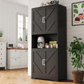 IDEALHOUSE 70" Kitchen Pantry Storage Cabinet with 3 Adjustable Shelves