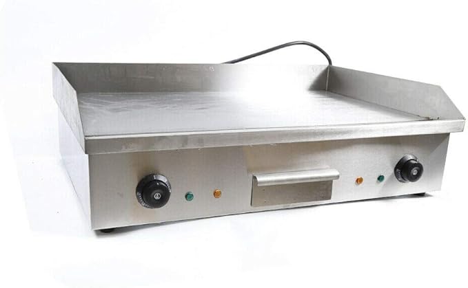 Commercial Electric Griddle 110V 4400W Electric Flat Top Griddle Non-Stick Teppanyaki Grill, 29'' x 16'' Cooking Plate, Stainless Steel Restaurant Electric Countertop Griddle Tabletop Grill