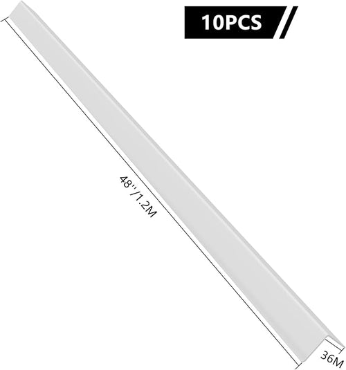 10pcs 48"L*1.42"W Aluminum Self-Adhesive Wall Corner Protectors, Wall Furniture Bumper, Safety Baby Proofing Corner Cushion Table Edge, Wide Coverage and Easy to Install - Silver