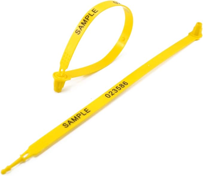 1000 Plastic Security Seals Numbered Trailer Seals Truck Seals Container Seals Shipping Tags (Yellow)