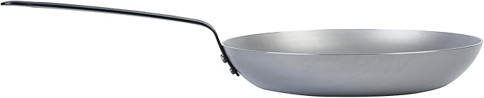 Restaurantware Fry Pan 1 Pack of 11 Inches Carbon Steel Non-Stick Searing Pan With Ergonomic Handle Silver For Sauteing and Omelets