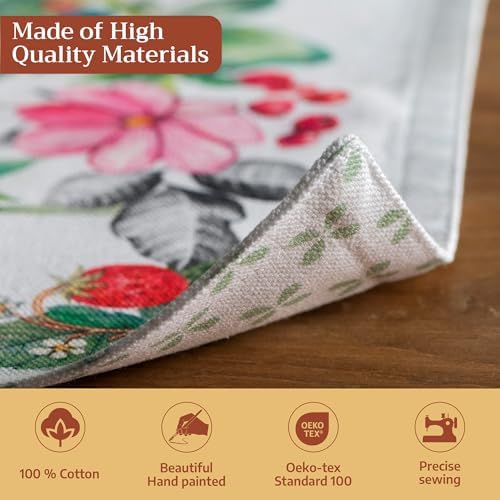 Maison d' Hermine Placemats Set of 4 Reusable 100% Cotton (13"x19")