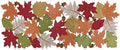 OWENIE Fall Table Runner, Short Thanksgiving Table Runner for Coffee Table Autumn Season Home Decorations, Embroidered Cutwork Farmhouse Harvest Maple Leves Runner, 13 Inch x 36 Inch