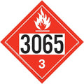 3065 Placard, Class 3 Flammable Liquid 10-pk. (10.75" x 10.75" Polycoated Tagboard) for Temporary Applications, DOT Hazmat Compliant, J. J. Keller & Associates, Inc.