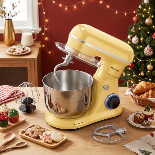 Honinst 4QT Electric Stand Mixer, 10-Speed Tilt-Head Compact Kitchen Mixer
