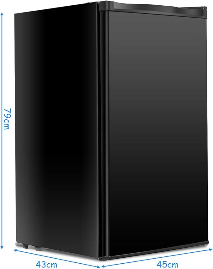 Safeplus 3.2 Cu.Ft Mini Compact Refrigerator, Under Counter Fridge with Small Freezer Removable Glass Shelves - Drinks Food Beer Storage for Office Dorm or Apartment